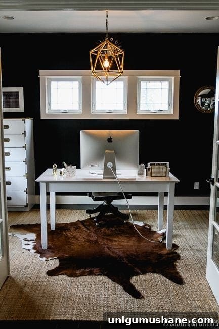 Black Paint Ideas for Dramatic Home Interiors 15 Black bedroom with textured bedding and soft lighting