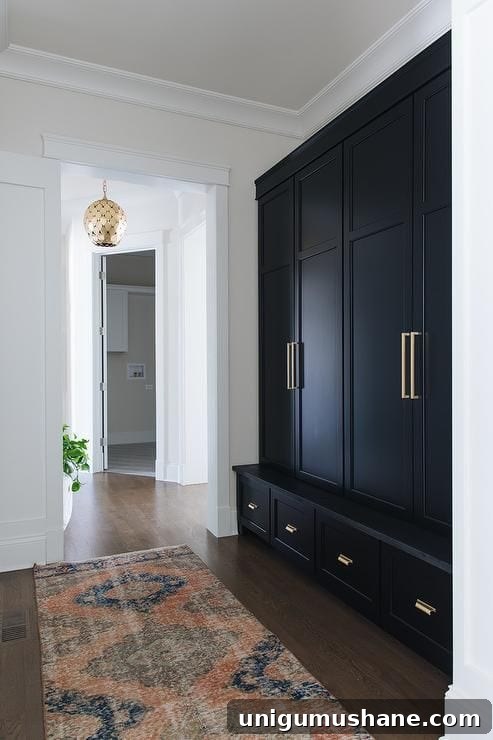 Black Paint Ideas for Dramatic Home Interiors 5 Dark bedroom with modern furnishings and accent lighting