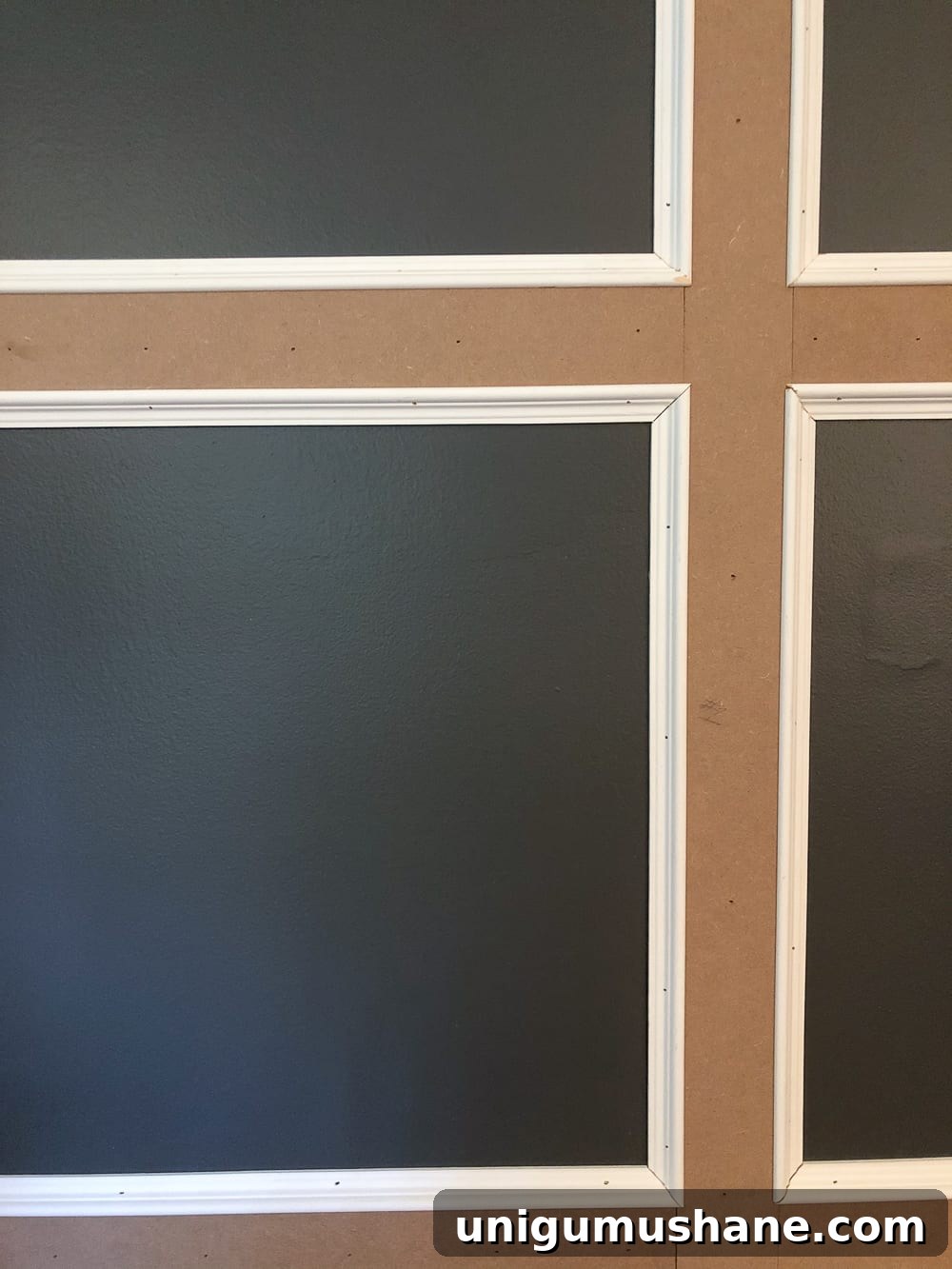 DIY Traditional Grid Molding Accent Wall 12 Final details on grid molding wall