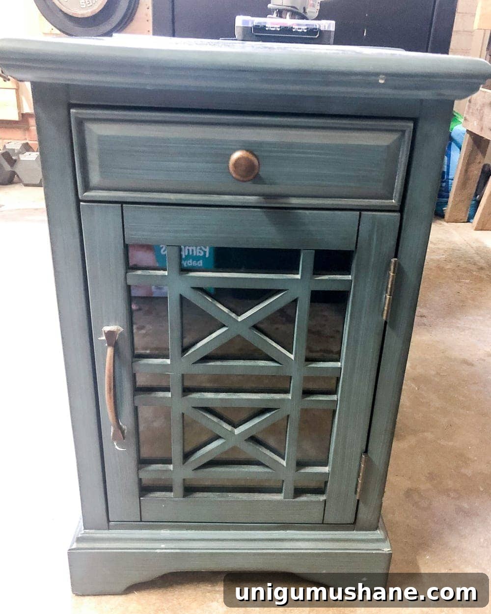Cane Nightstand Makeover: DIY Upcycling Tutorial 2 DIY Cane Nightstand Makeover | How to turn a basic glass cabinet nightstand into a designer-worthy cane style that works for both modern and traditional styles.