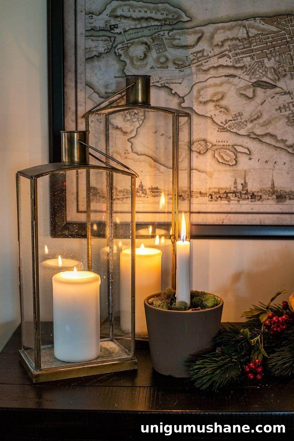 Mix Sentimental Heirlooms with New Decor for a Swedish Christmas 19 Add lanterns and candlelight to your Christmas decor to create hygge in your home.
