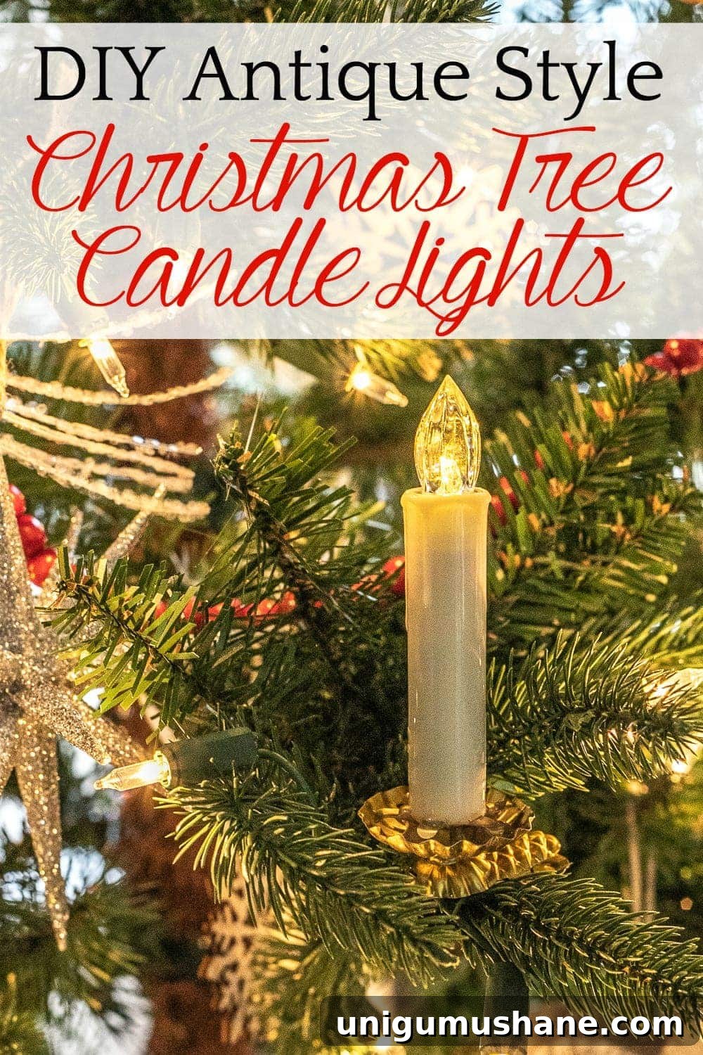 DIY Antique-Style Christmas Tree Candles 2 DIY antique style brass Christmas tree candles