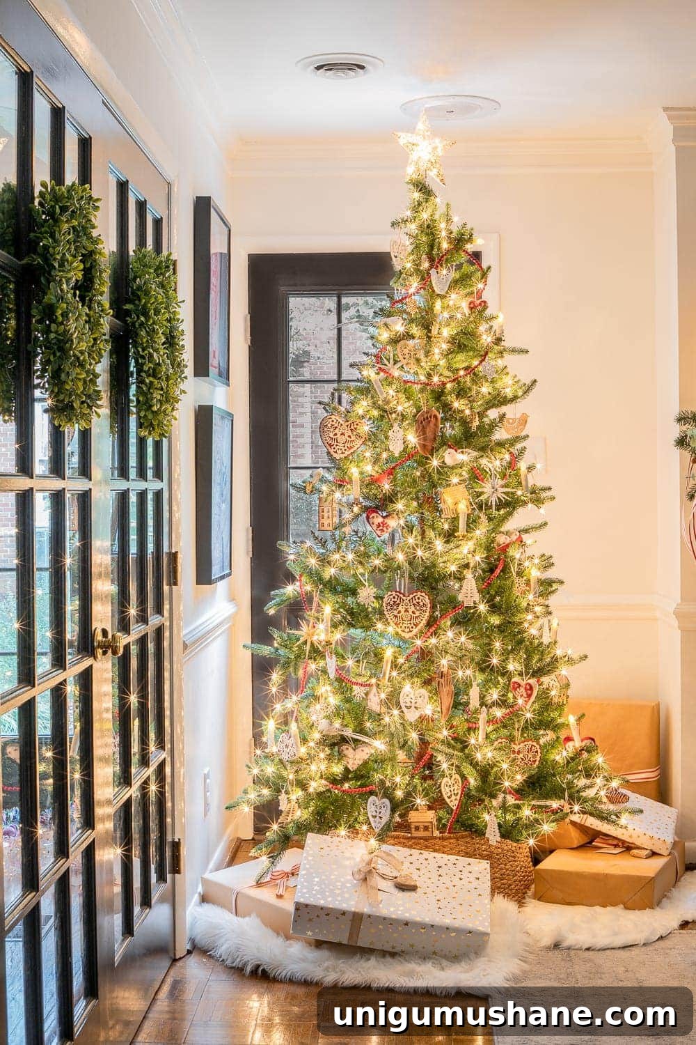 Christmas tree at night