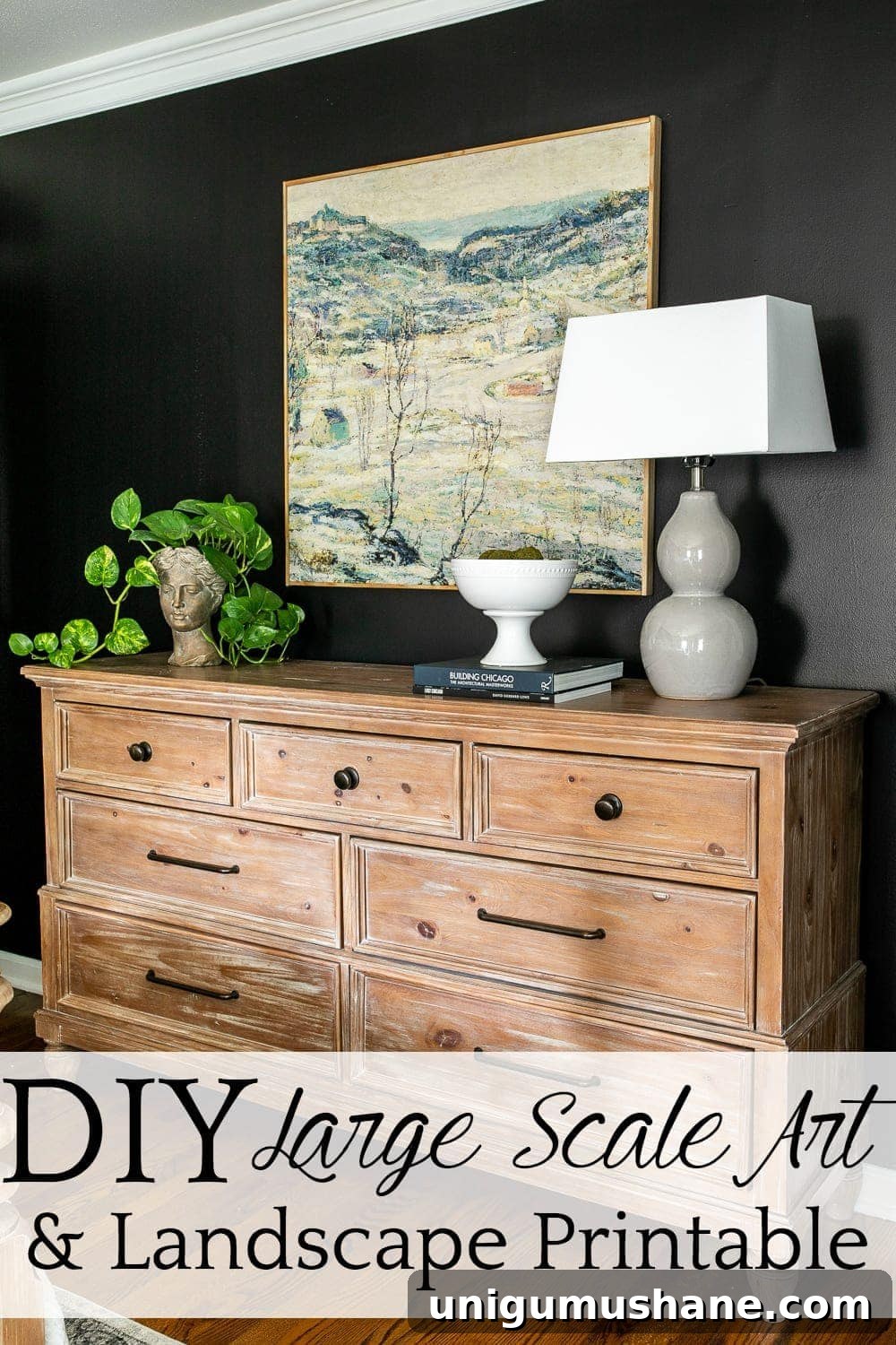 Large Winter Landscape Printable Wall Art for DIY Decor 12 DIY Large Wall Art and Winter Landscape Printable - How to make a $1,000 piece of art for under $50.