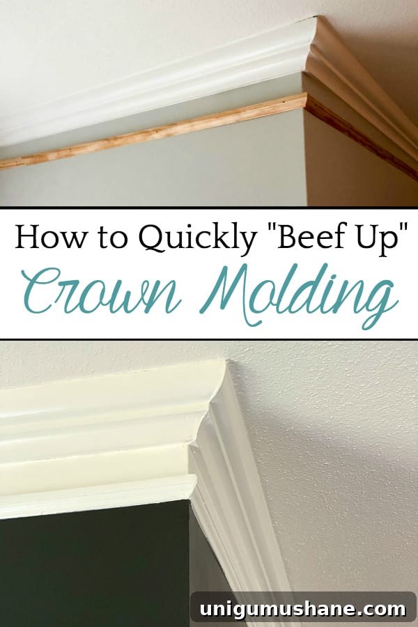 How to Add Depth to Crown Molding and Baseboards Quickly 5 How to Quickly Beef Up Crown Molding and Baseboards | One easy trick to make thin crown molding and baseboards thicker and more stately for less than $1 per foot.