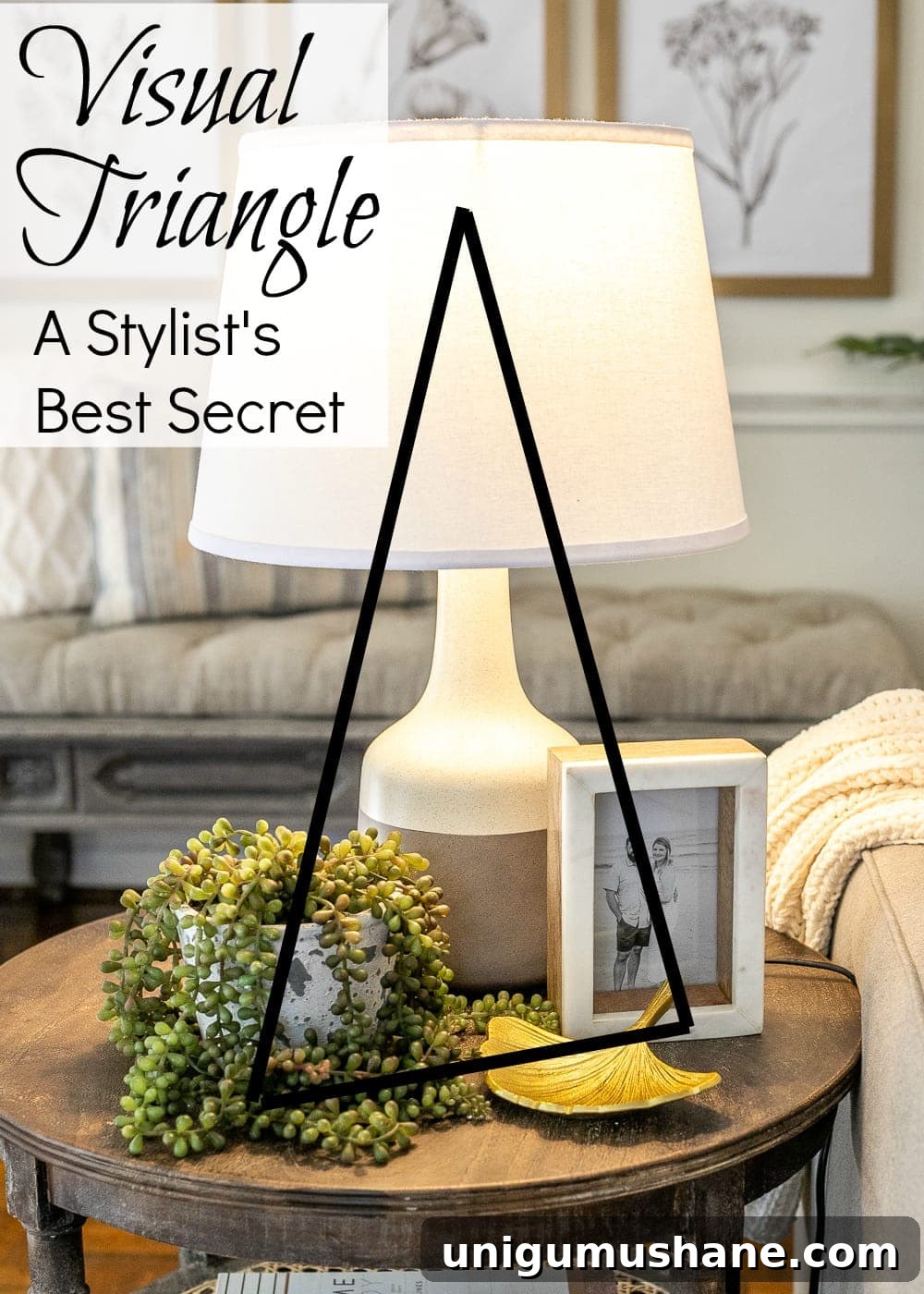 the visual triangle and how to style end tables