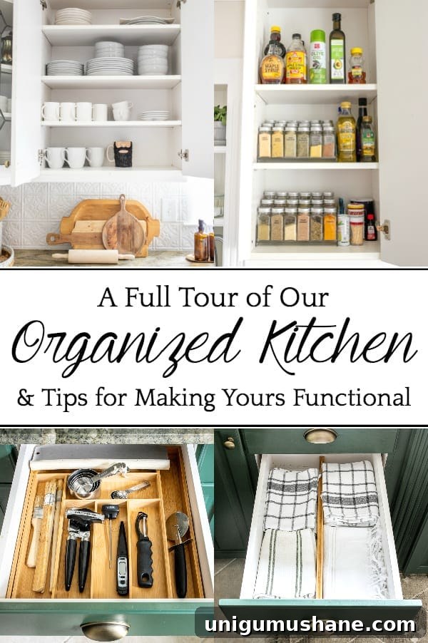 Kitchen Organization Makeover: Smart Storage and Declutter Tips 30 Our Full Kitchen Organization Tour | A full kitchen tour with before and after kitchen organization ideas and quick tips to make it extra functional and clutter-free.