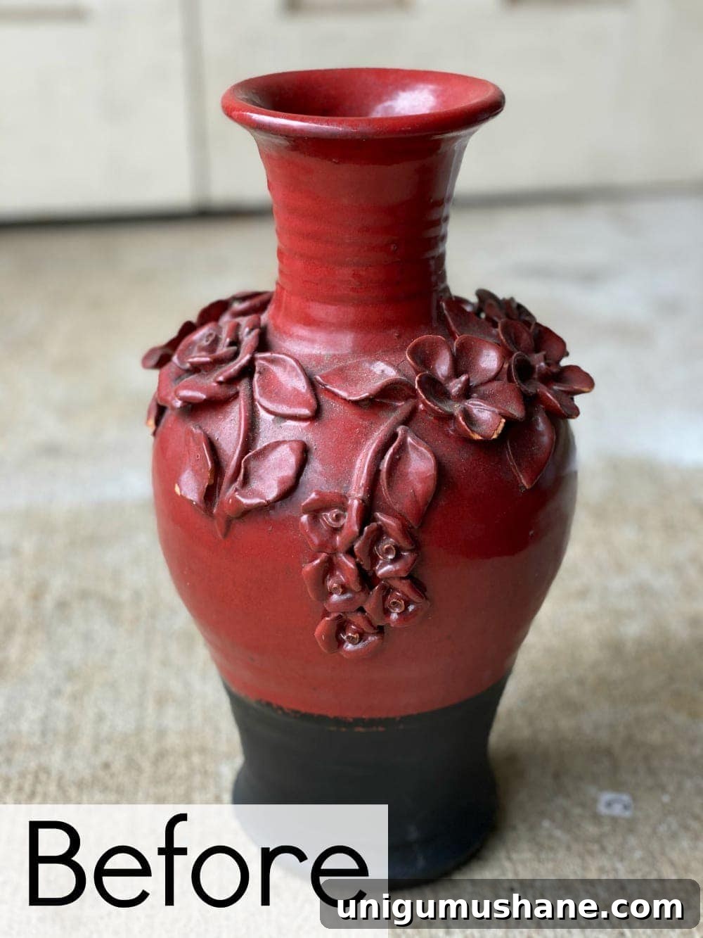 How to Transform a Knockoff Painted Ceramic Bloom Vase 2 ceramic vase before