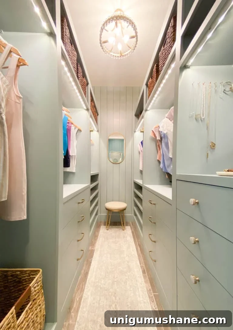 IKEA PAX closet painted sage green