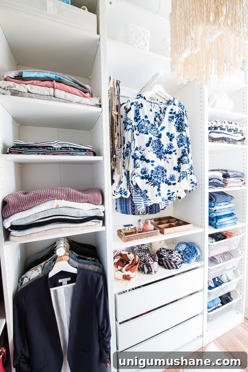 IKEA Closet with hanging bars