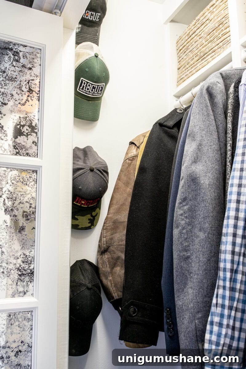 Small Master Closet Transformation: IKEA Reveal 9 Small Master IKEA Closet Using Billy Bookcases