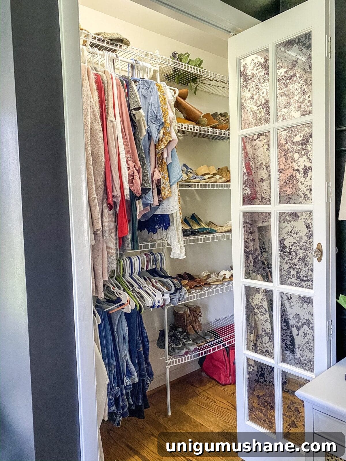 Small Master Closet Transformation: IKEA Reveal 10 Small Master IKEA Closet Using Billy Bookcases
