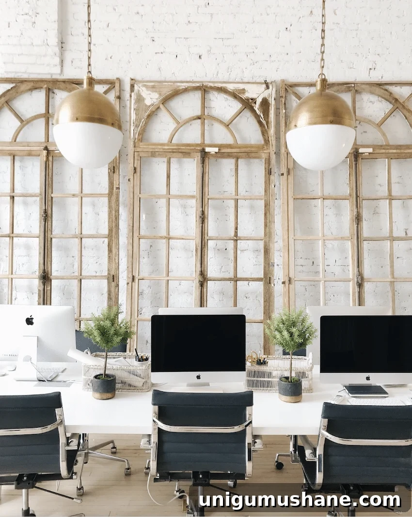 28 Creative DIY Wall Decor Ideas to Transform Your Blank Walls 23 windows leaning on a brick wall for office wall decor