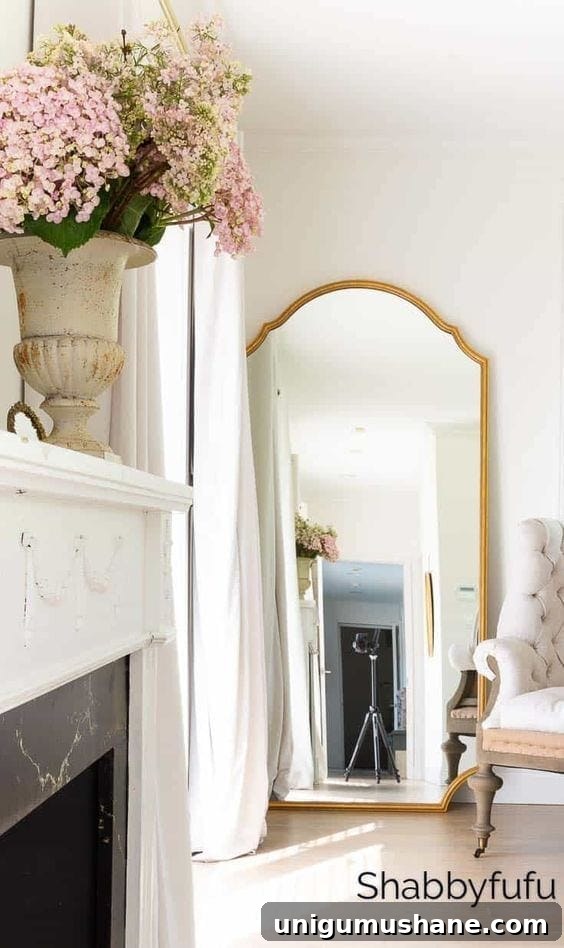 28 Creative DIY Wall Decor Ideas to Transform Your Blank Walls 7 lean an oversized mirror and bounce light from a blank wall