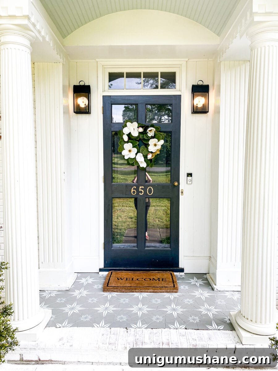 DIY Stenciled Porch Floor Makeover 12 Porch floor makeover using porch paint