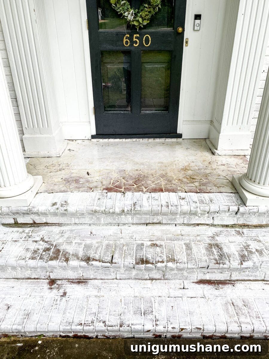 DIY Stenciled Porch Floor Makeover 4 porch floor before