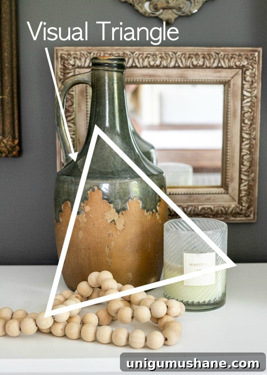 Buffet Table Decor Ideas: How to Style Any Surface 6 Arranging objects to form visual triangles