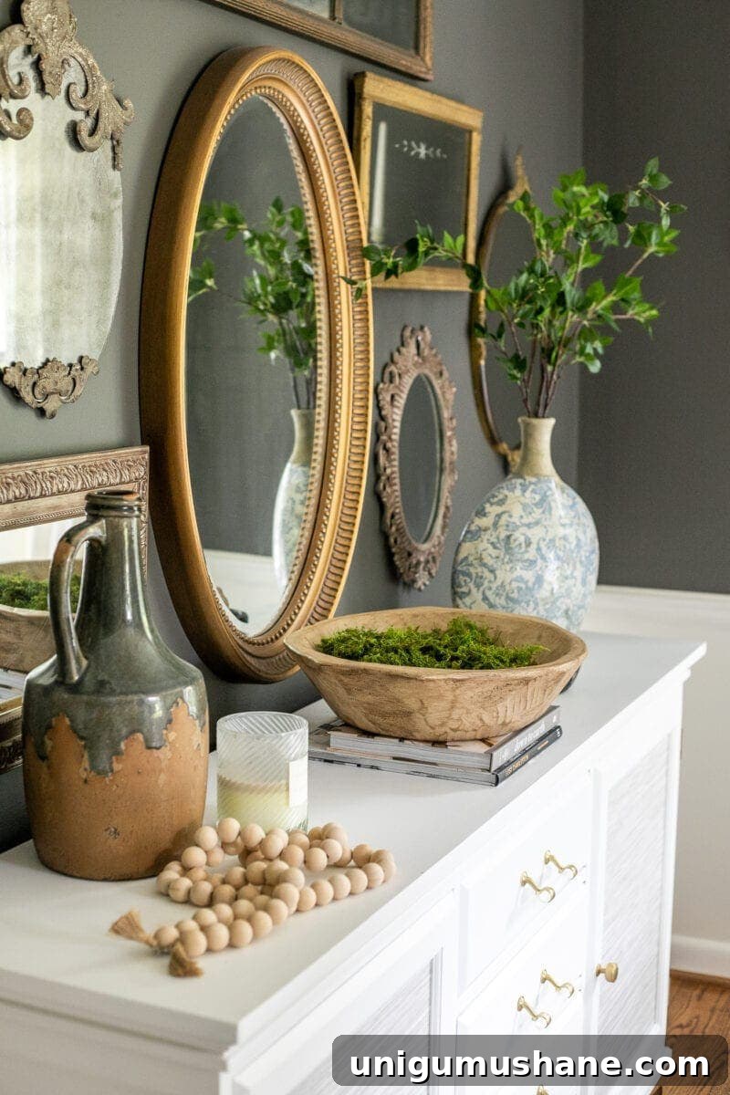 Buffet Table Decor Ideas: How to Style Any Surface 9 Mixed textures including ceramic, wood, paper and stone