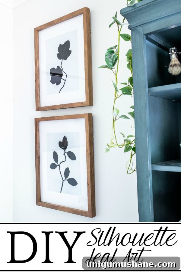 How to Create Silhouette Leaf Art with Paint 10 DIY Leaf Silhouette Art | How to create high-end looking DIY art using spray paint and leaves from your yard for a modern boho style designer knock-off.