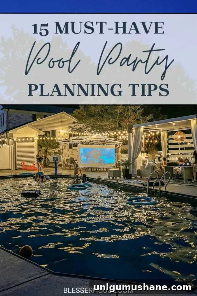 swim party planning tips and backyard party planning checklist