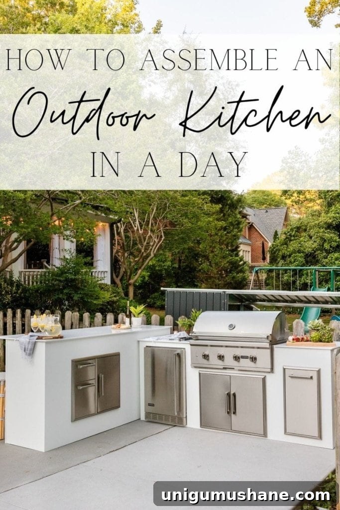 diy outdoor kitchen kit build in a day