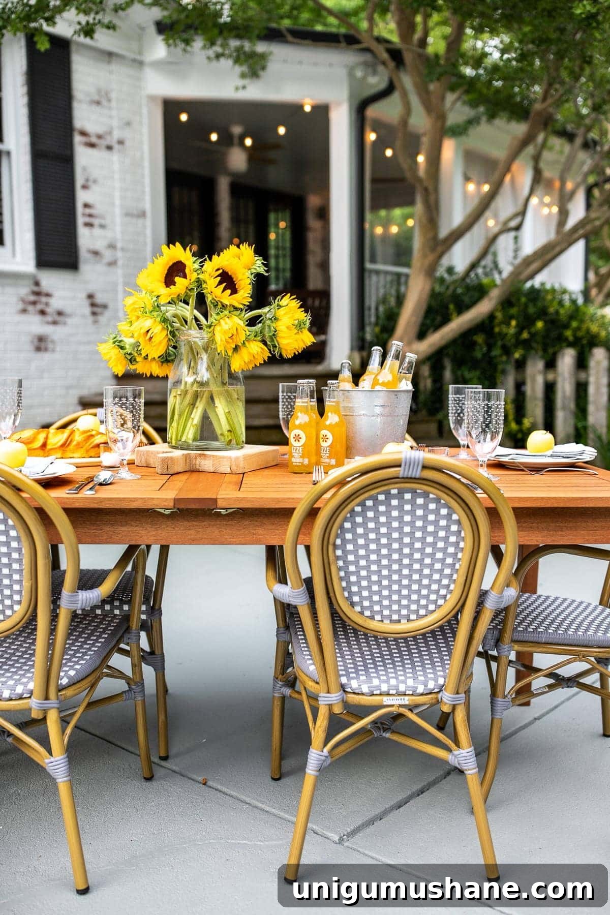 Concrete Patio Refresh: Summer Al Fresco Tablescape 8 DIY Painted Concrete Patio Update & Summer Al Fresco Tablescape