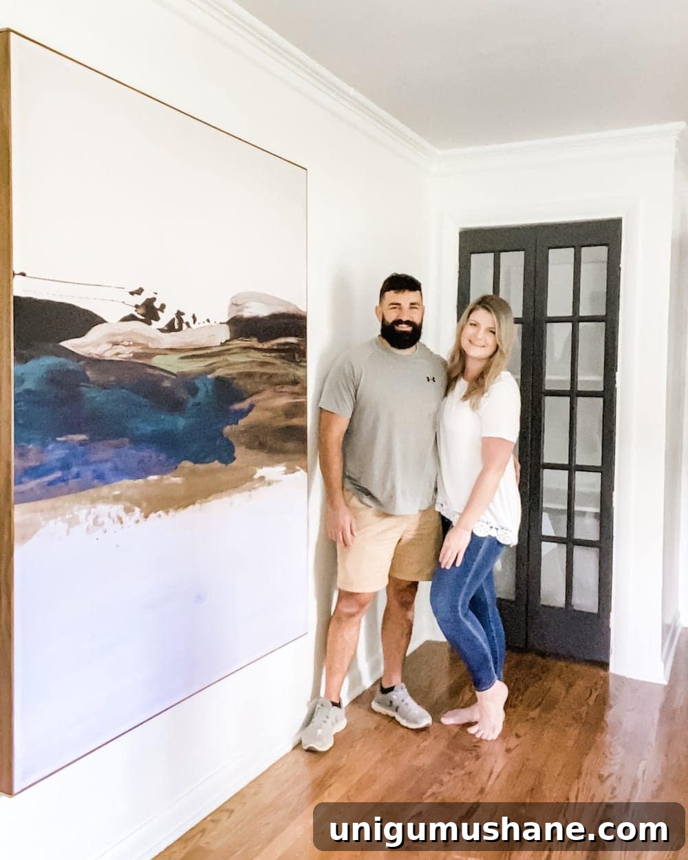 How to Turn a Shower Curtain into Large Wall Art 14 img 36923 13