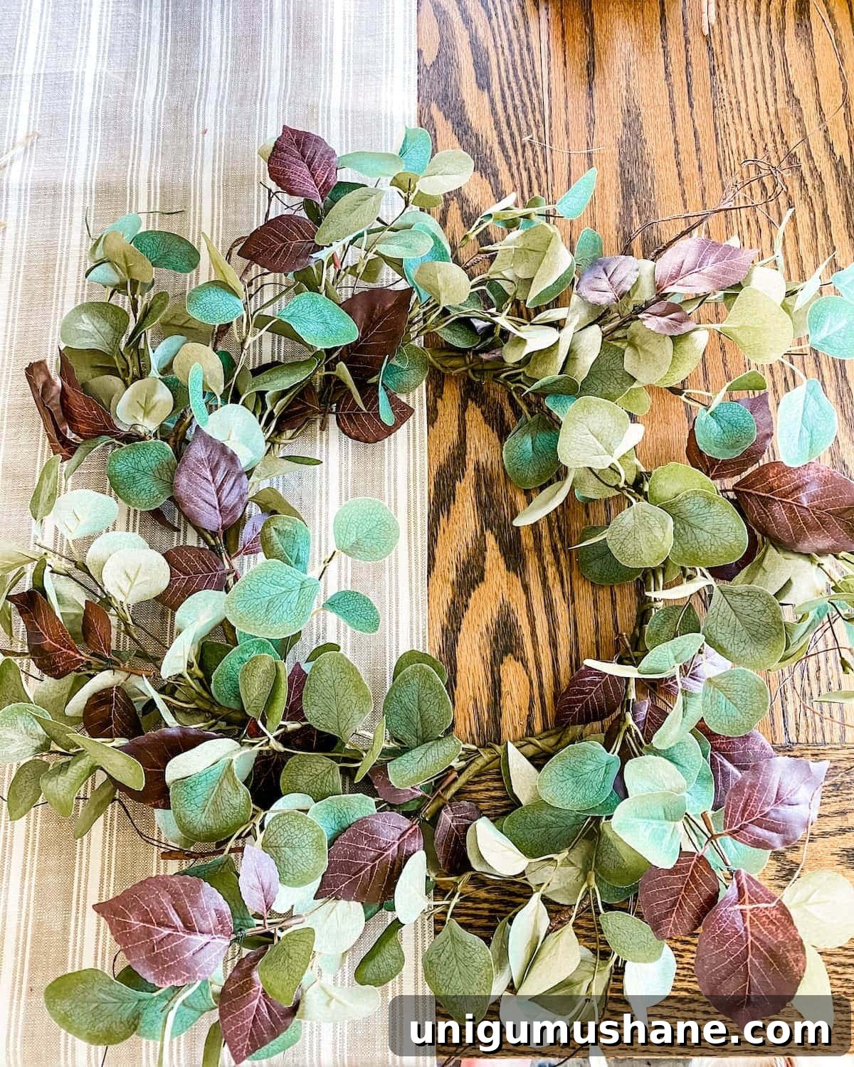 DIY neutral fall wreath