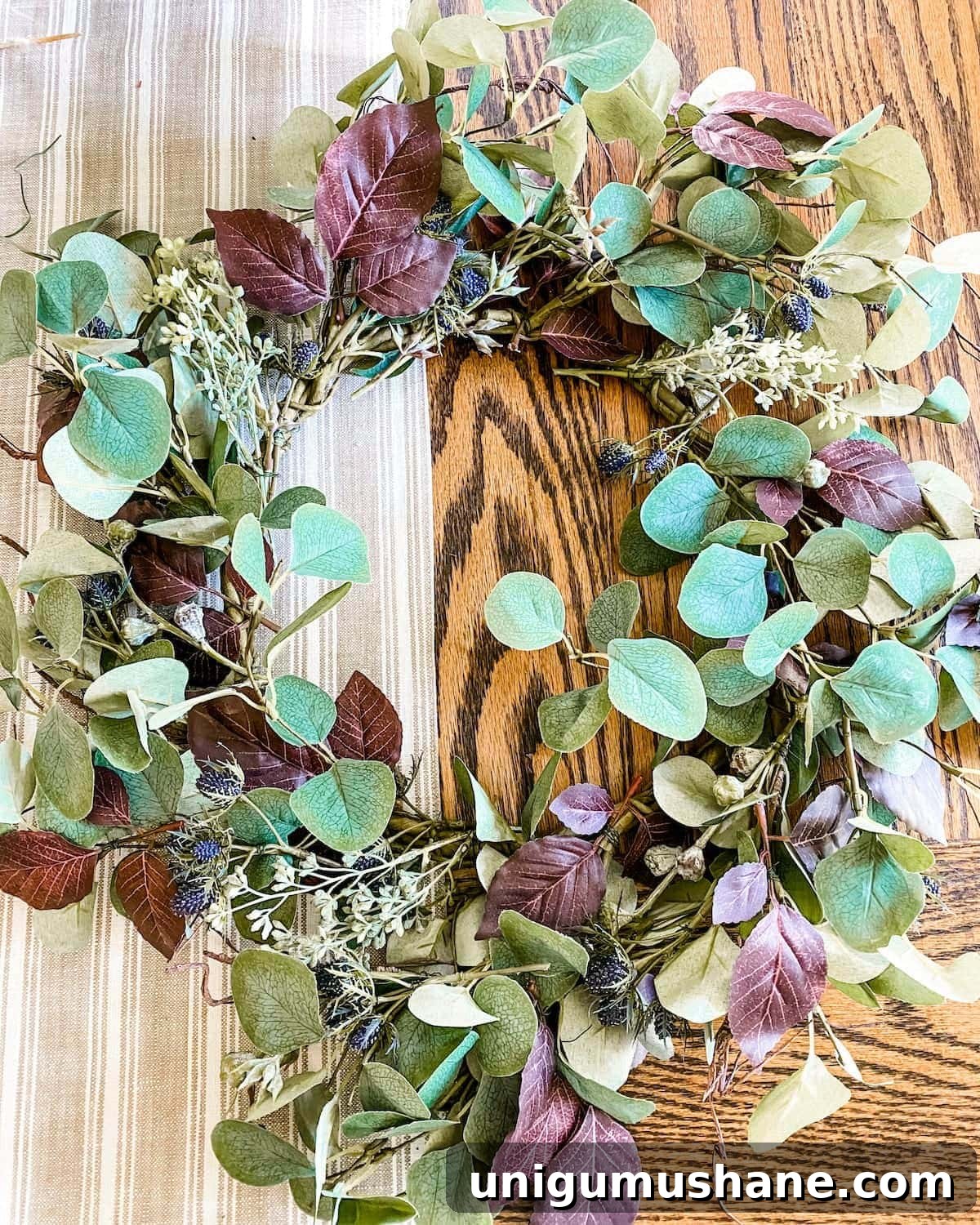 DIY neutral fall wreath