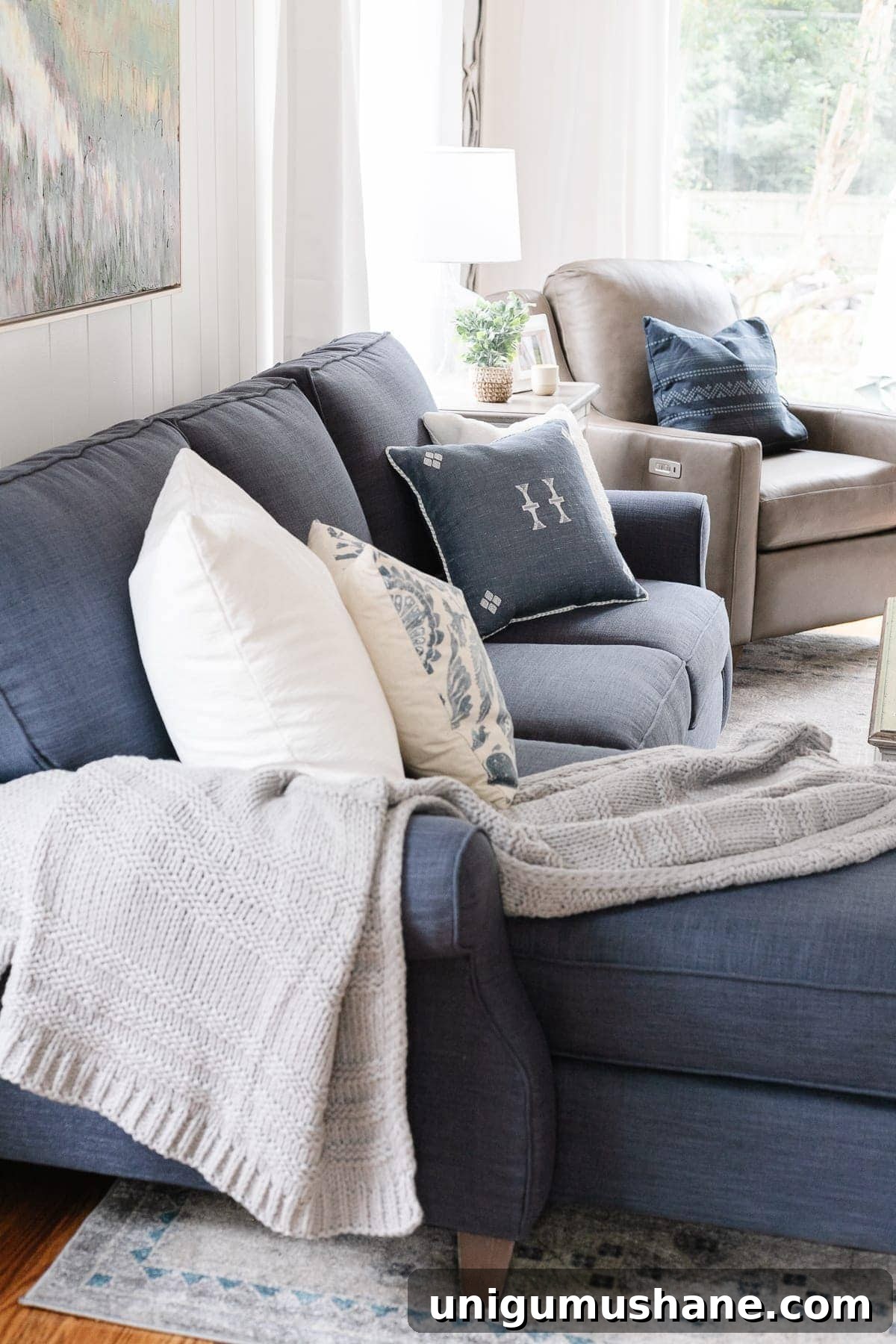 McNay Project: Tour a Modern Coastal Living Room 9 Sectional and living room styling