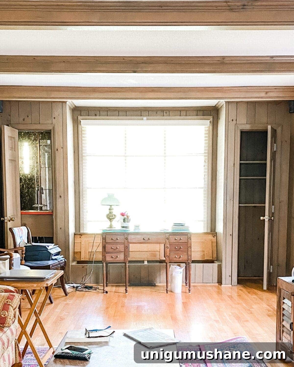 Turn a Closet Into Built In Shelving 20 living room office before