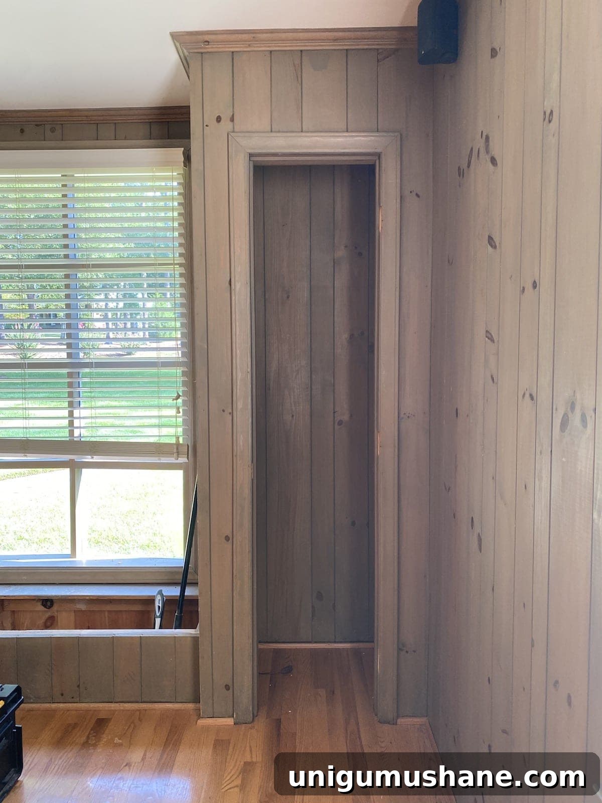 Turn a Closet Into Built In Shelving 5 closets with wood paneling