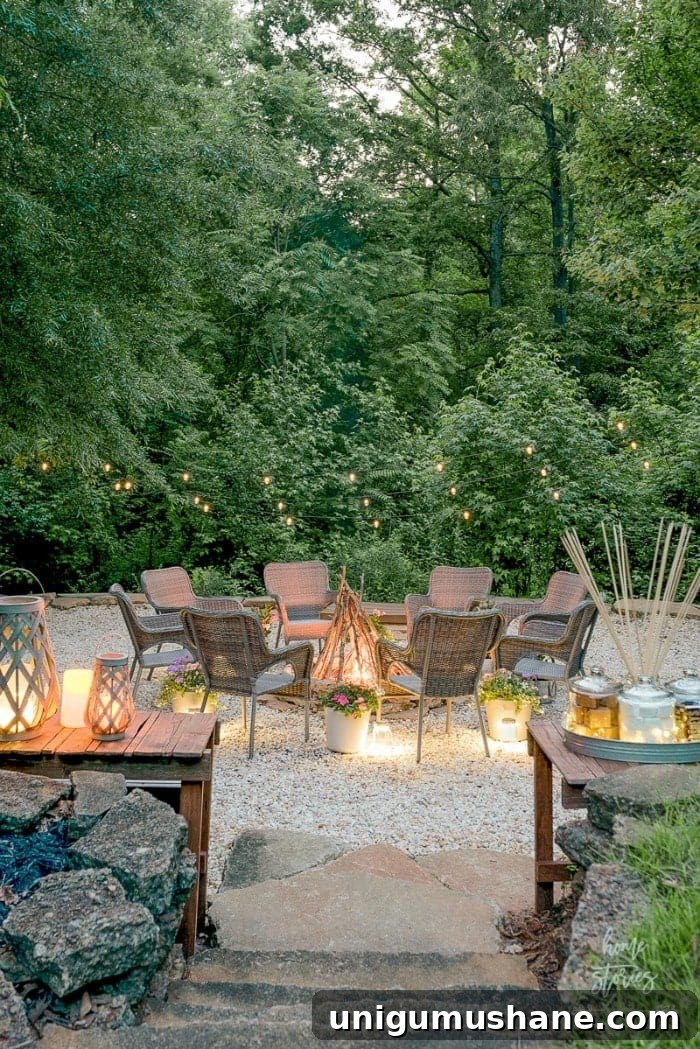 backyard fire pit idea