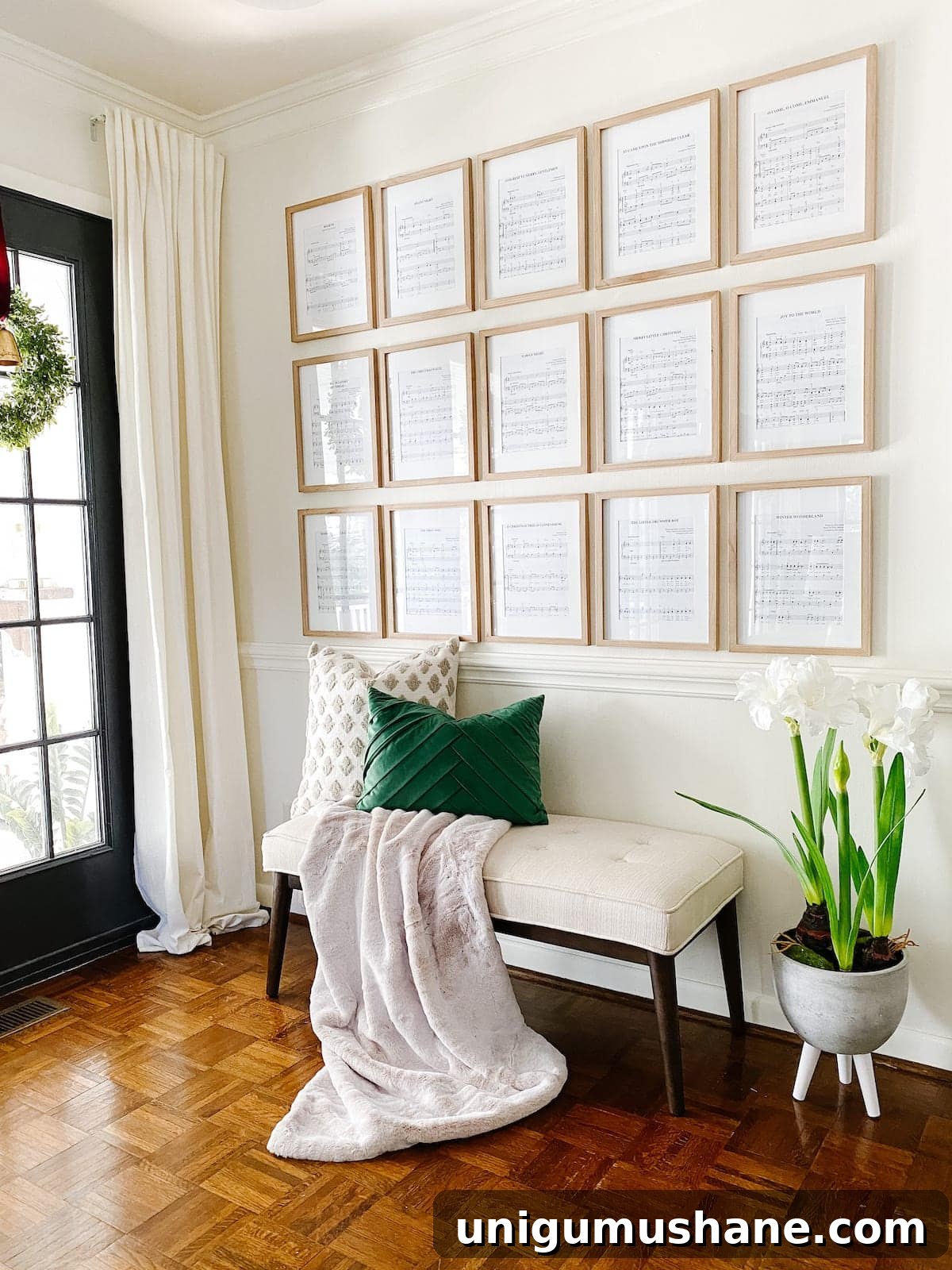 DIY Christmas Sheet Music Gallery Wall Decor 4 Christmas wall decor using a thrifted book of sheet music