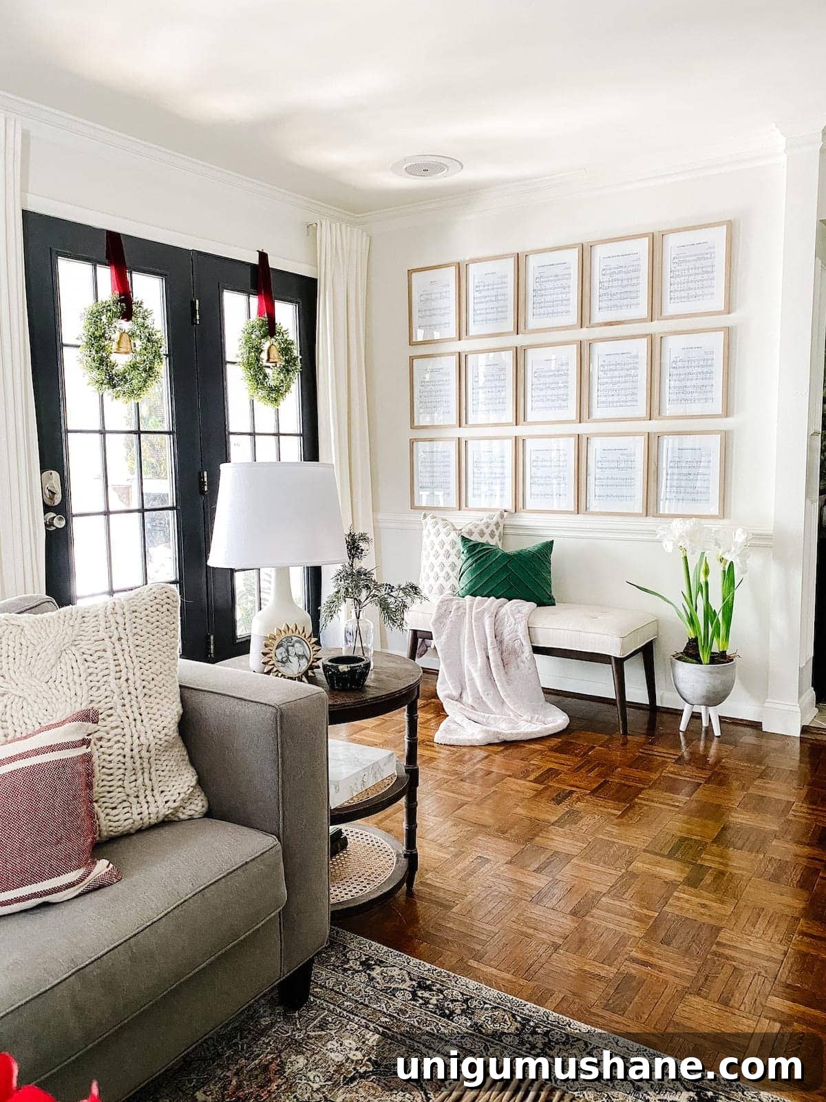 DIY Christmas Sheet Music Gallery Wall Decor 9 Christmas wall decor idea using sheet music