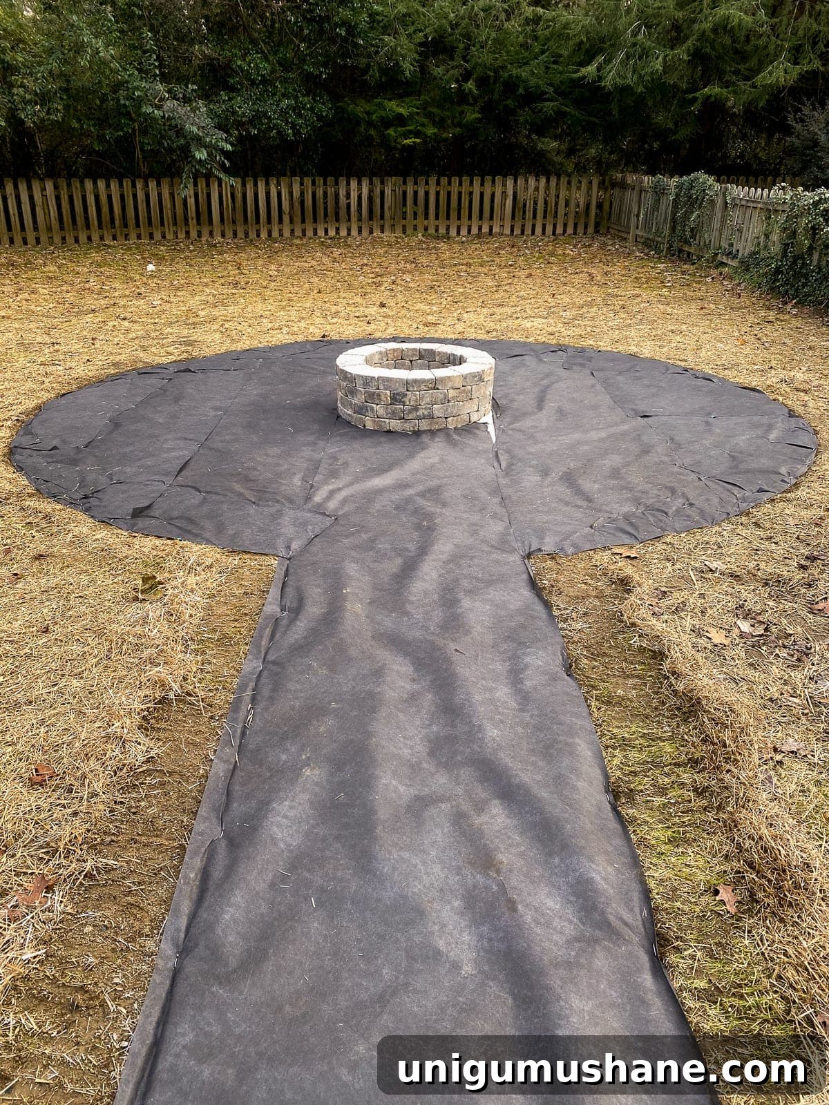 Build a Pea Gravel Backyard Fire Pit in a Weekend 12 landscape fabric around fire pit
