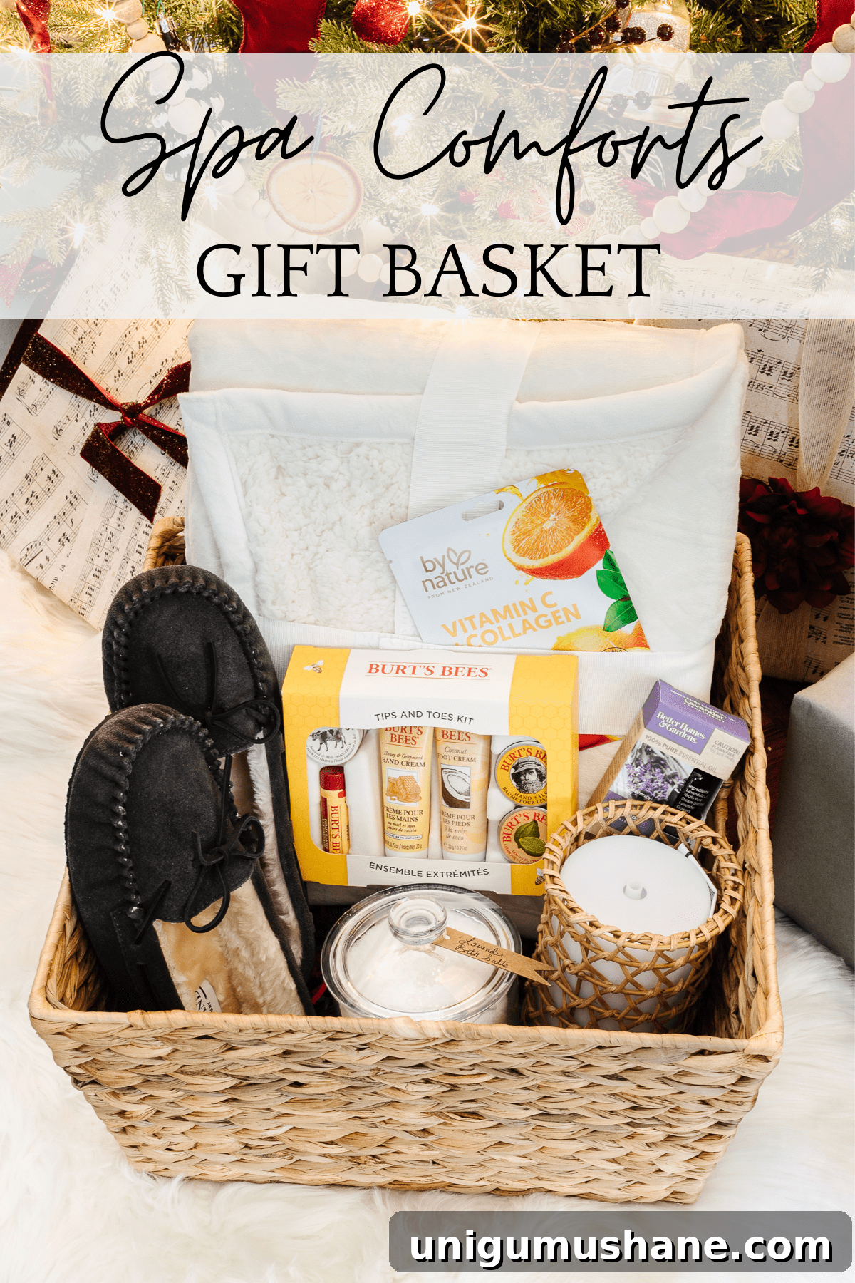 50 Unique Christmas Gift Basket Ideas to Impress 8 Gift Basket Ideas : Spa at Home Kit