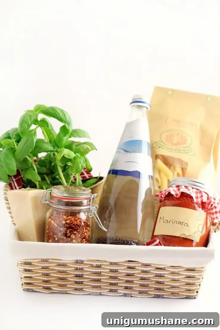 50 Unique Christmas Gift Basket Ideas to Impress 24 pasta gift basket