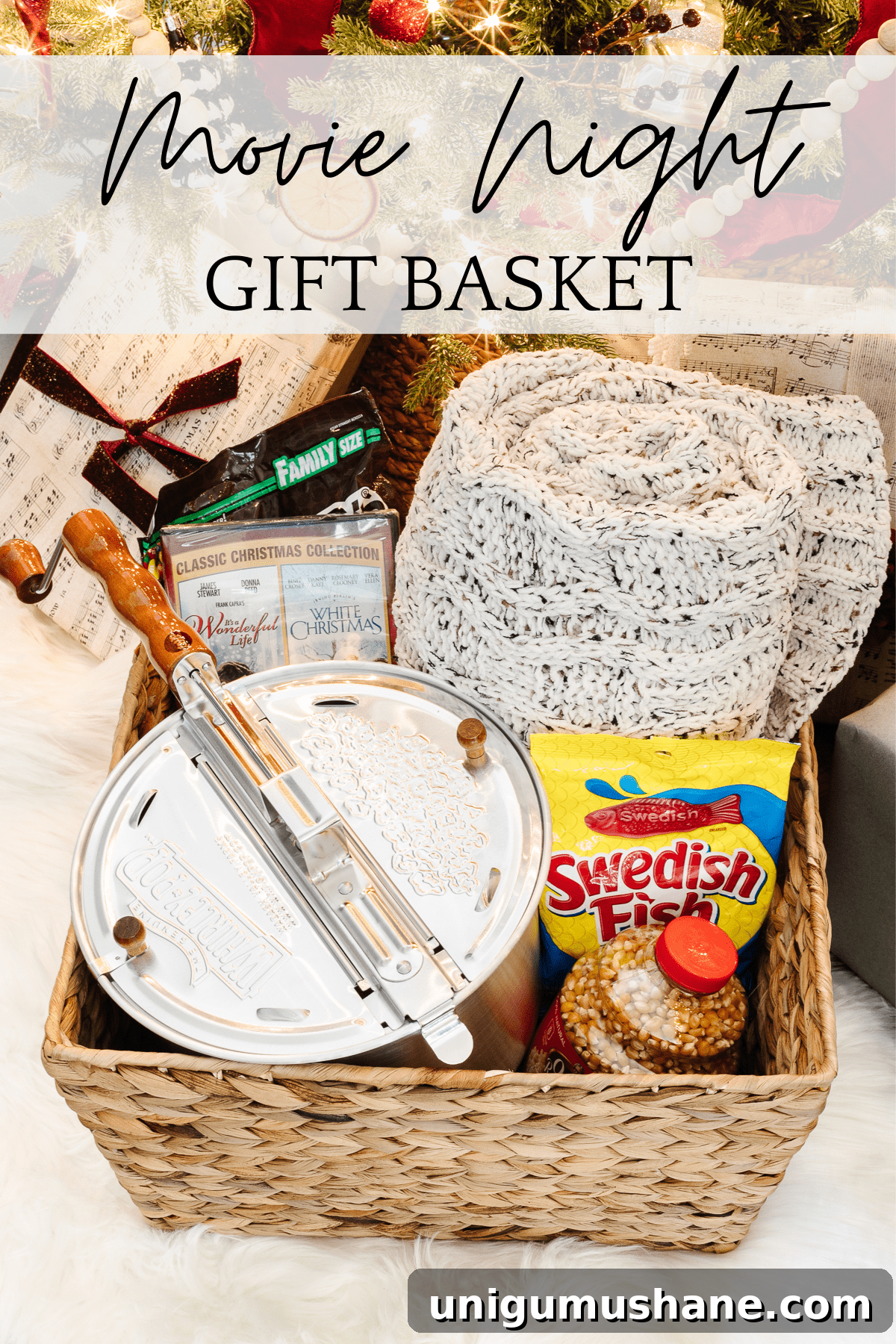 50 Unique Christmas Gift Basket Ideas to Impress 4 Gift Basket Ideas : Family Movie Night Kit