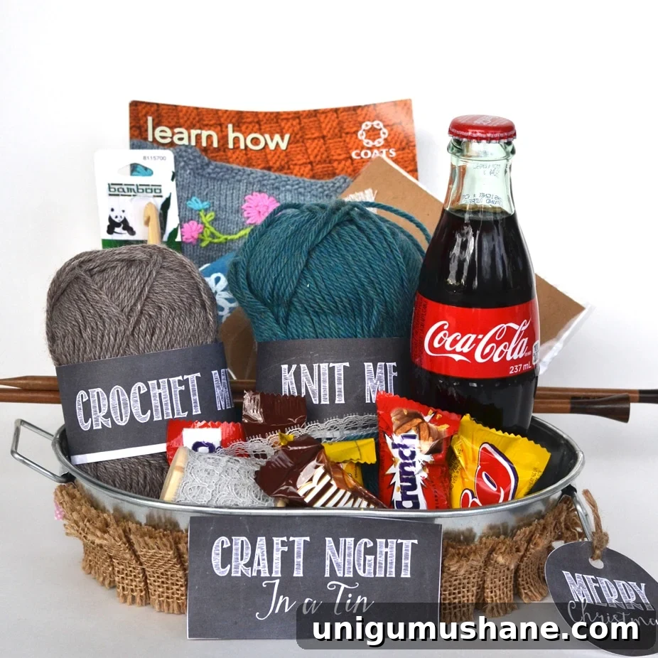 50 Unique Christmas Gift Basket Ideas to Impress 41 craft night gift basket