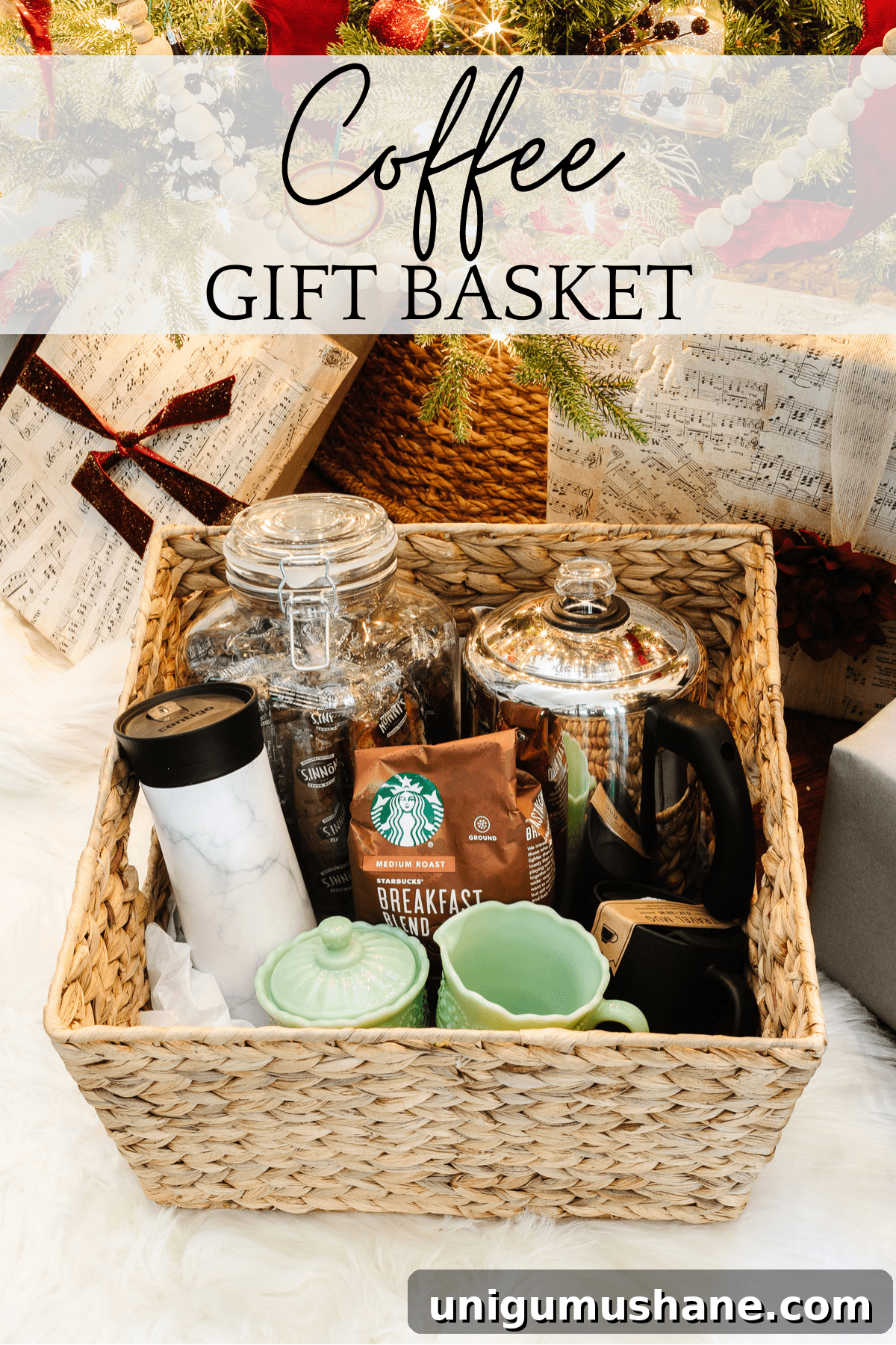 50 Unique Christmas Gift Basket Ideas to Impress 5 Gift Basket Ideas : Coffee Kit