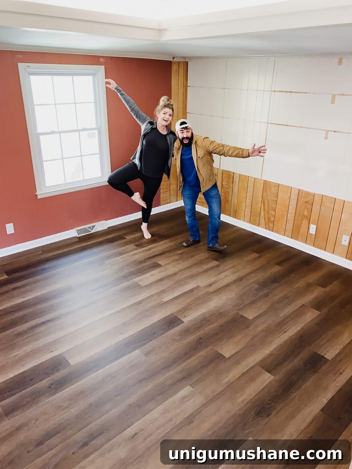 finished luxury vinyl plank flooring