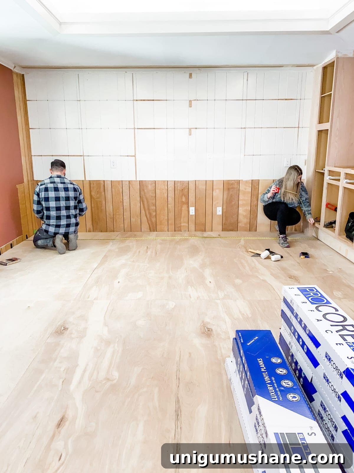 measuring a room for LVP flooring