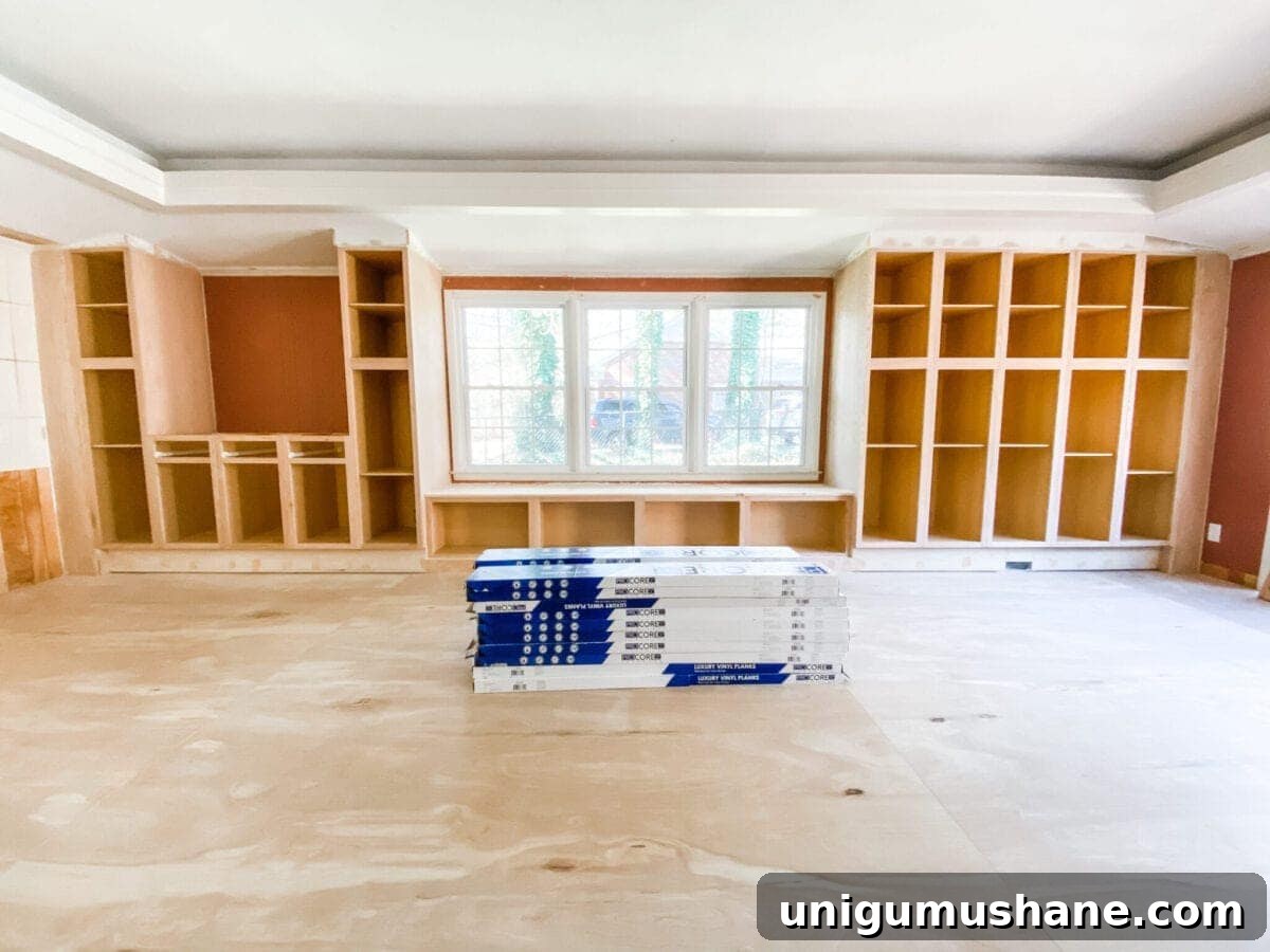 DIY Built-In Cabinets and Window Seat Plans 4 A step-by-step tutorial to build DIY built in cabinets and a window seat using inexpensive stock kitchen cabinets.
