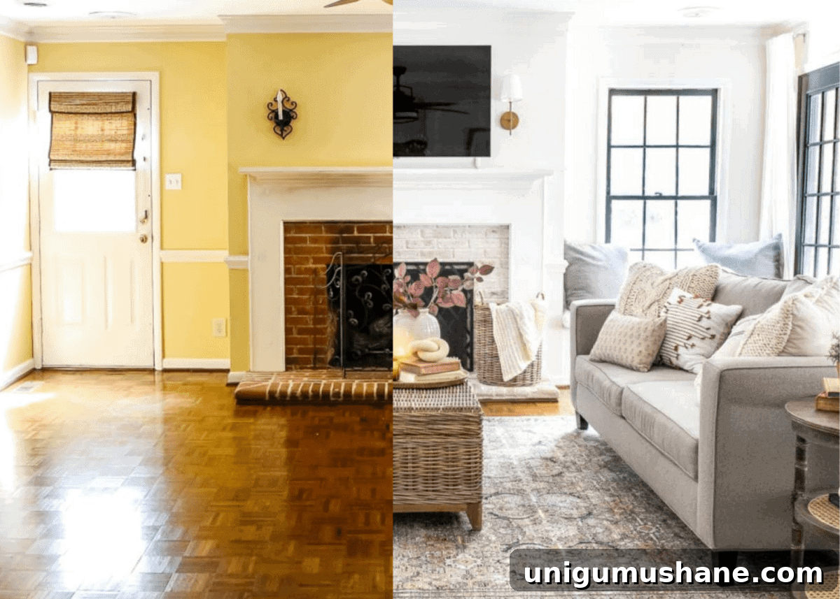Free Email Course: How to DIY Your Dream Home 3 living room before and after