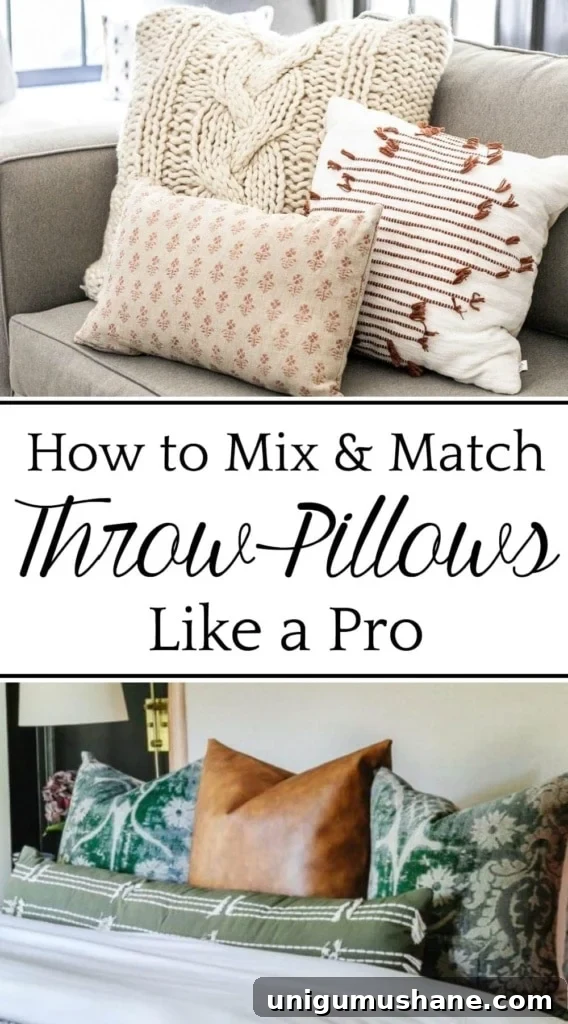 Coffee Table Decor Ideas with Styling Tips 19 how to mix and match throw pillows