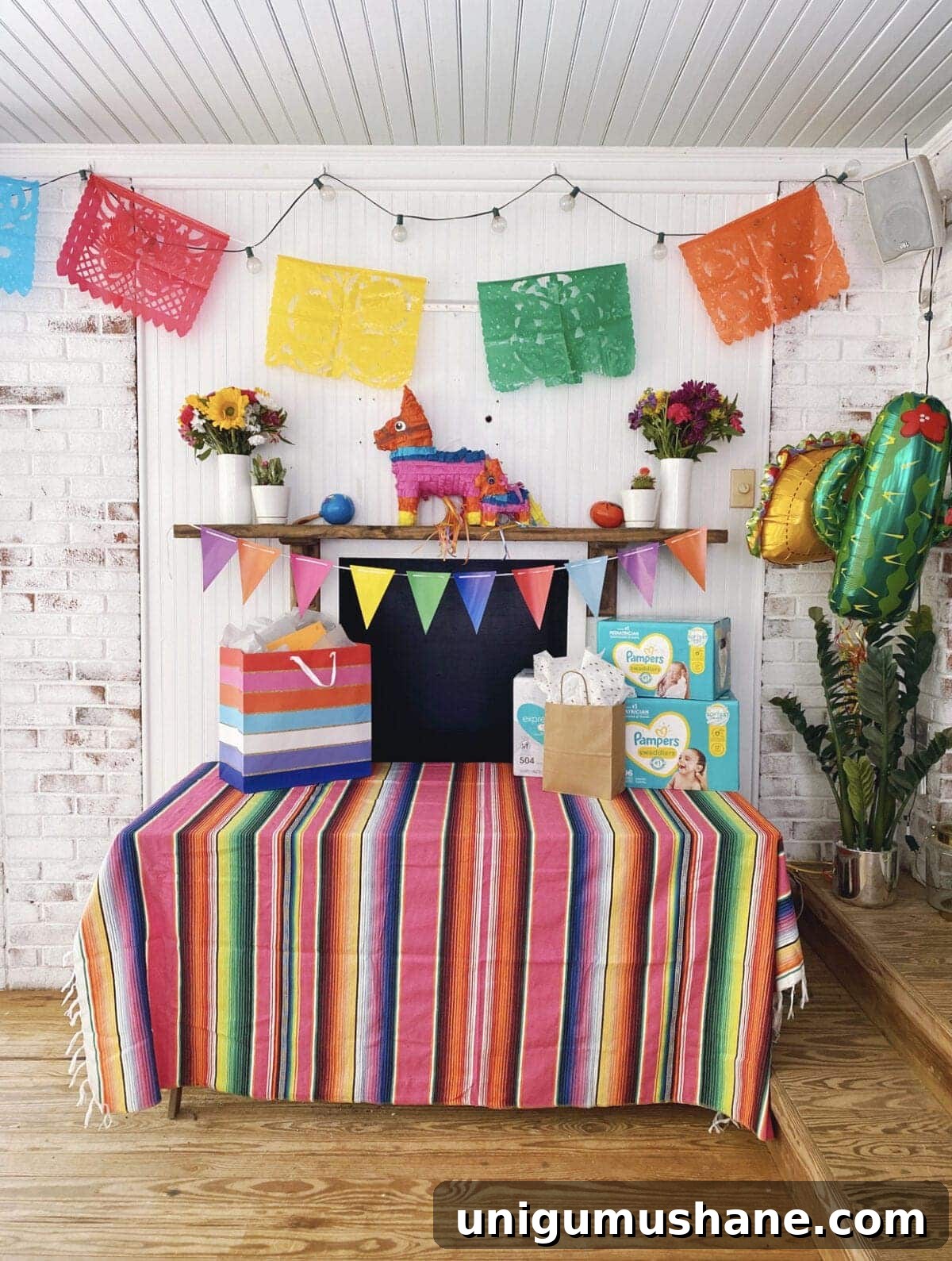 How to Plan a Fiesta Baby Shower: Themes, Decor and Menu Ideas 6 fiesta baby shower gift table