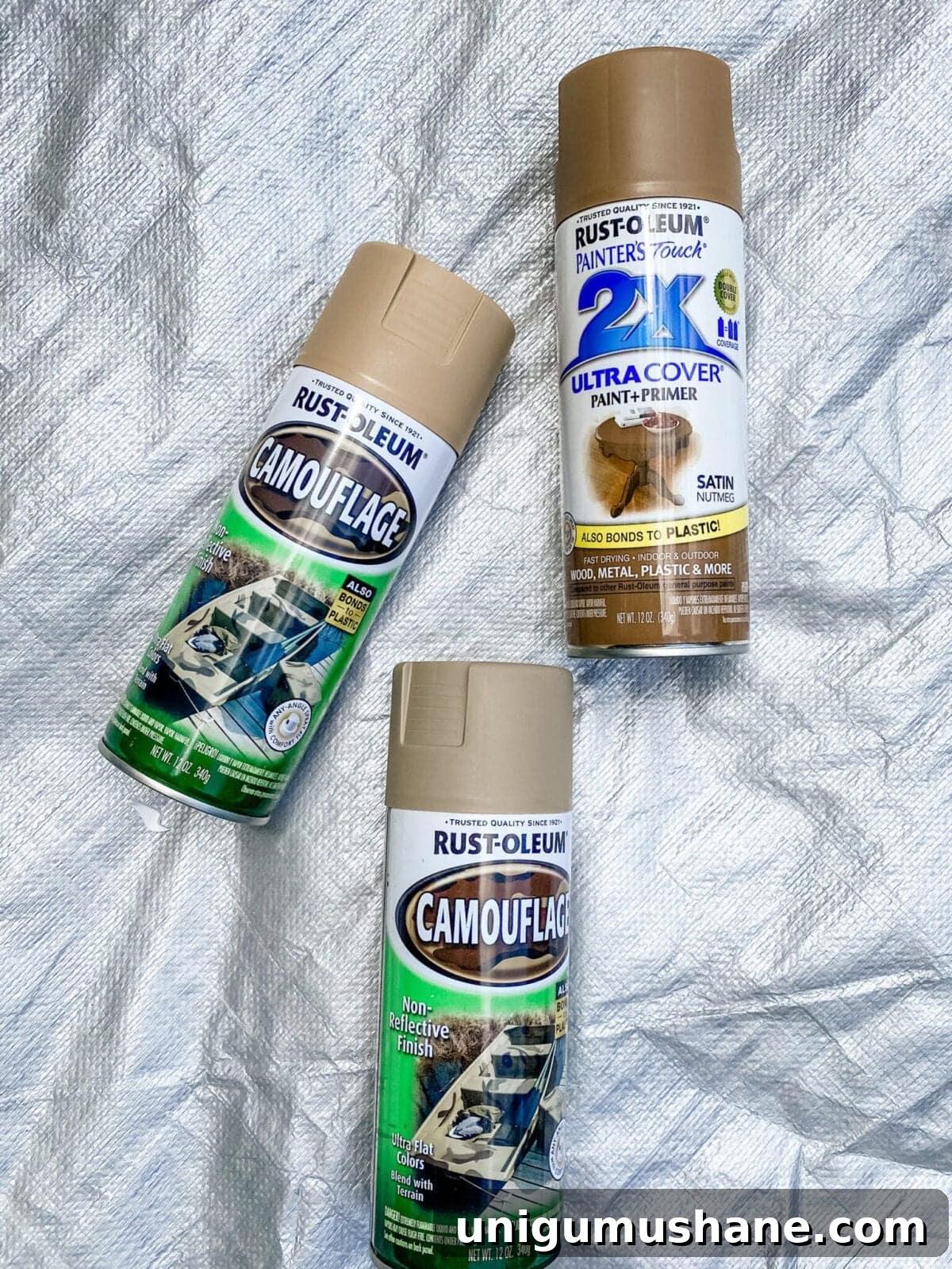 spray paint colors to create a driftwood finish