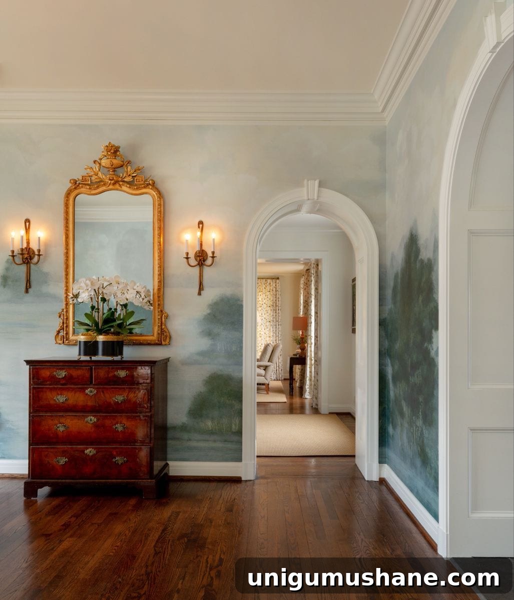 Scenic Wall Murals for Classic Home Decor 2 Charlotte Terrell mural photographed by Leslee Mitchell