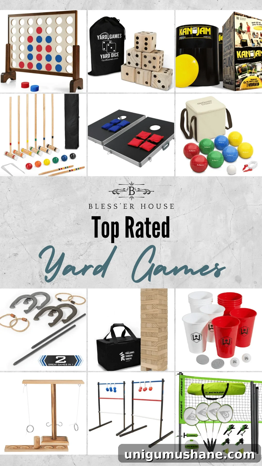 Yard Games to Make Your Backyard Barbecue Unforgettable 4 top rated yard games from Walmart collage
